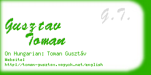 gusztav toman business card