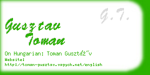 gusztav toman business card